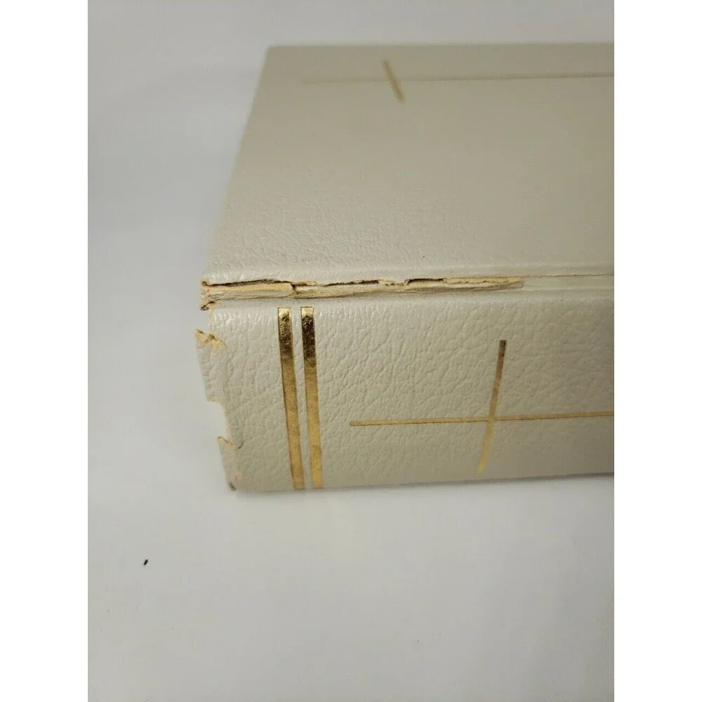 Holy Bible King James Version 1963 KJV Padded Cover VTG Gold Edge Good Council